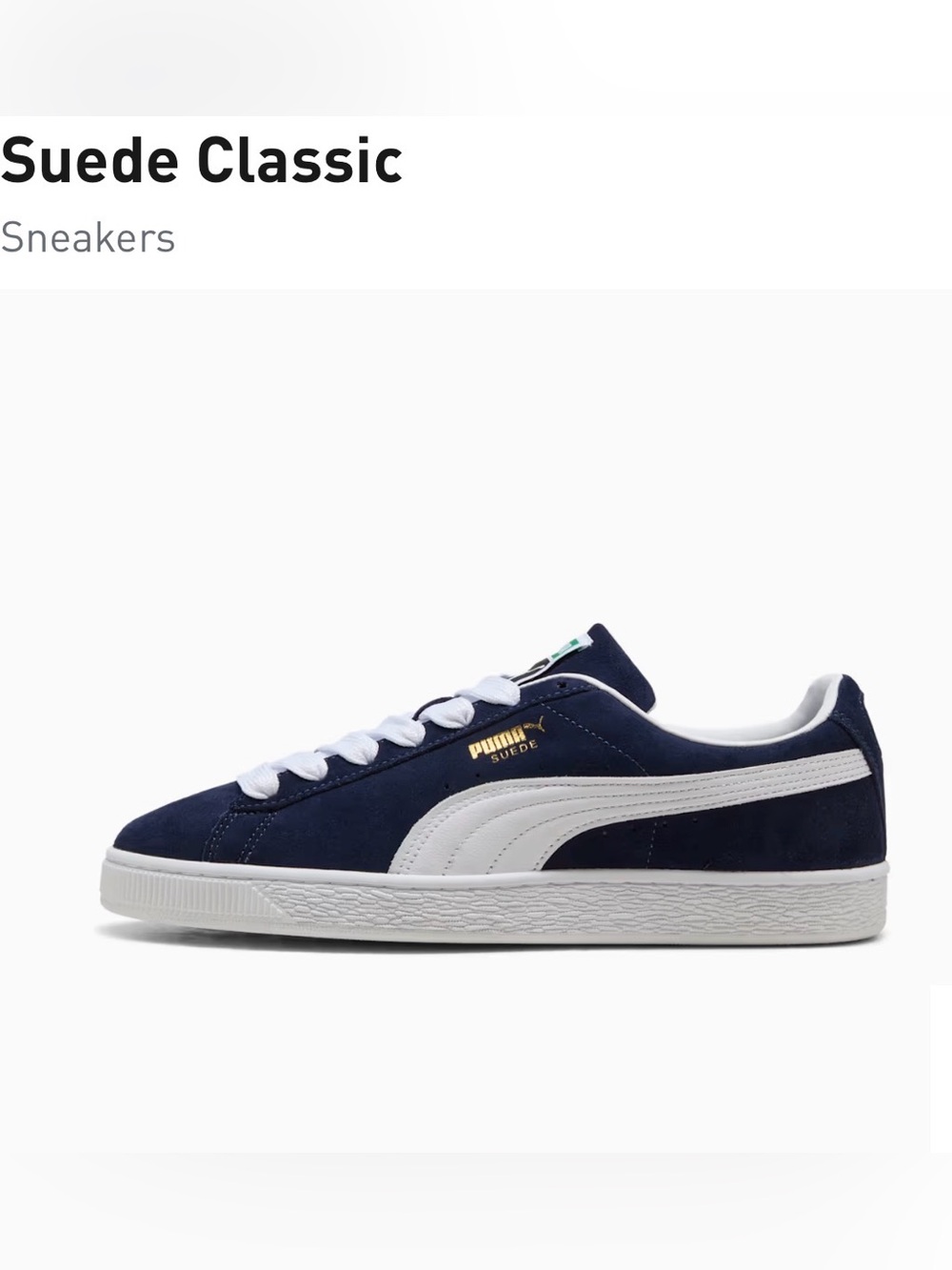 Puma Suede Classic Low-Top Sneakers - Navy & White
